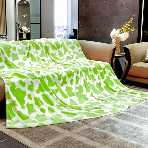 Miniatura 49 de HSEEC Manta de felpa azul con estampado de vaca, manta pequeña de franela de forro polar suave para sofá, 40 x 50 pulgadas