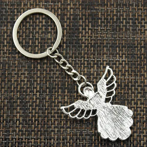 Miniatura 4 de PHAETON Llavero con dije de ángel de la guarda en tono plateado, 50 unidades, plateado