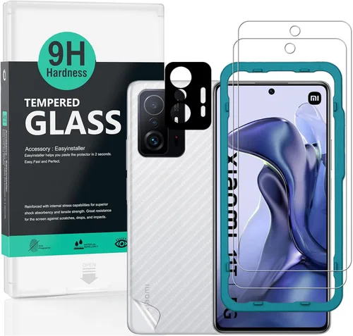 Miniatura 11 de Ibywind Protector de pantalla para Xiaomi 11 Lite 5G NE/Mi 11 Lite 5G/4G, con 2 piezas de vidrio templado, 1 protector de lente de cámara, 1