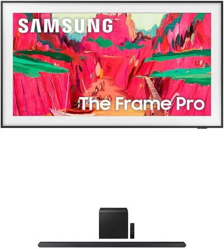 Samsung 65 pulgadas Class The Frame Pro LS03FW 4K Neo QLED Mini LED Smart TV (modelo 2025) + SAMSUNG S800D 3.1.2ch Barra de sonido con Dolby Atmos