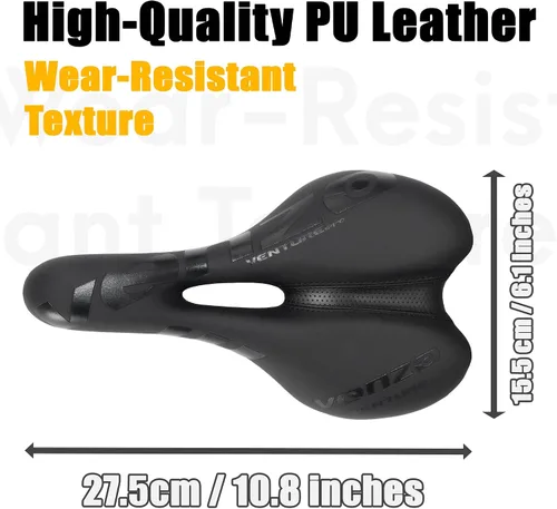 Miniatura 2 de Venzo Comfortable Saddle Bike Seat Soft & Durable Bicycle Seat for MTB, Road, Exercise, Trekking, Folding, Hybrid & Cruiser Bikes Breathable &