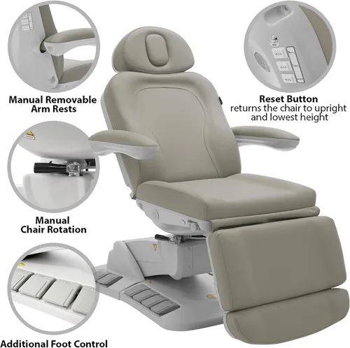 Miniatura 4 de SKINACT Mesa de tratamiento de spa médico eléctrico Palma (Taupe)