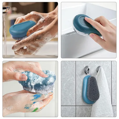 Miniatura 5 de 2 cepillos de uñas resistentes para limpiar las uñas, cepillo de uñas azul, cerdas rígidas duraderas, cepillo de limpieza de manos, cepillo de uñas