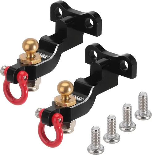 INJORA Receptor de enganche de caída de 0.11 oz, enganche de aluminio CNC para 1/18 RC Crawler TRX4M actualización, 2 unidades