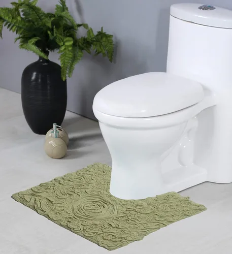 Miniatura 33 de Home Weavers Bell Flower Collection - Tapetes de baño copetudos 100 % algodón, extrasuaves y absorbentes, antideslizantes, lavables a máquina, lino