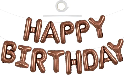Miniatura 62 de TONIFUL Pancarta de Globos Negros de Feliz Cumpleaños de 16 Pulgadas con Letras de Papel de Aluminio Mylar, Cartel Banderín Reutilizable