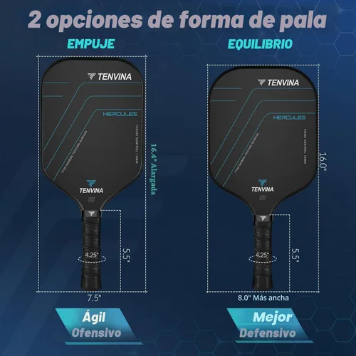 Miniatura 4 de TENVINA Pickleball Paddles, Multi-Layer T700SC Textured Carbon Fiber Pickleball Paddle, Pickle Ball Paddle with Strong Spin & Power Surface, 4-Types