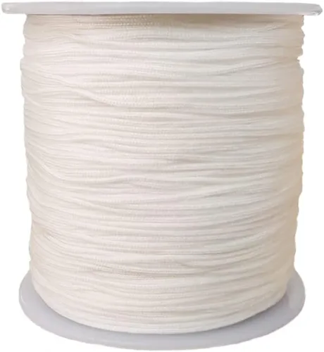 Miniatura 12 de Cordón de nailon de 0.020 in, hilo de ajuste para nudos chinos, collares, joyería, macramé, cuentas, pulseras de 150 yardas (azul)