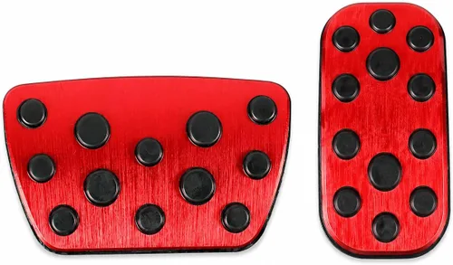 Miniatura 35 de Accesorios interiores personalizados para Nissan Sentra 2020 2021 2022, cubiertas de pedal de acelerador de gas de aleación de aluminio, Rojo