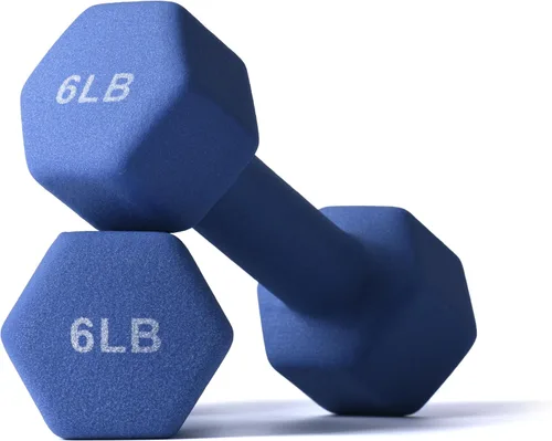 Miniatura 13 de Portzon Mancuernas de neopreno con agarre antideslizante para ejercicio de entrenamiento corporal total y tonificación muscular, compatible con 2