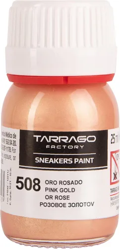 Tarrago Pintura acrílica para zapatos deportivos para zapatos, botas, bolsos, monederos, mate, flexible, cobertura perfecta, oro rosa #508 - 0.8