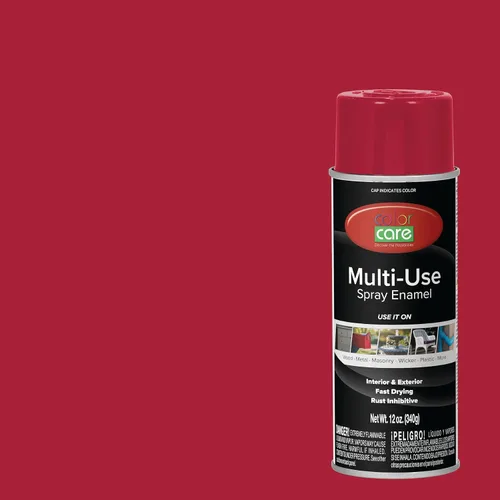 Miniatura 38 de Pintura en aerosol, 12 onzas, paquete de 6 (mezcla de colores cálidos: blanco brillante, rojo rubí, naranja, amarillo, marrón, negro brillante)