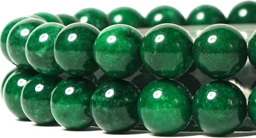 Miniatura 25 de Cuentas redondas de calcedonia roja natural de 25/64 pulgadas (25/64 pulgadas), 35 cuentas de piedras preciosas a granel para hacer joyas, pulseras