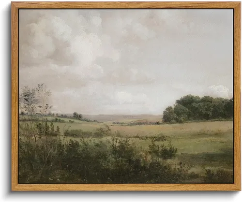 Miniatura 10 de VIYYIEA Arte de Pared en Lienzo Enmarcado Decoración del Hogar, Decoración de Granja Valles Ondulantes bajo Cielos Despejados Pintura de Pared