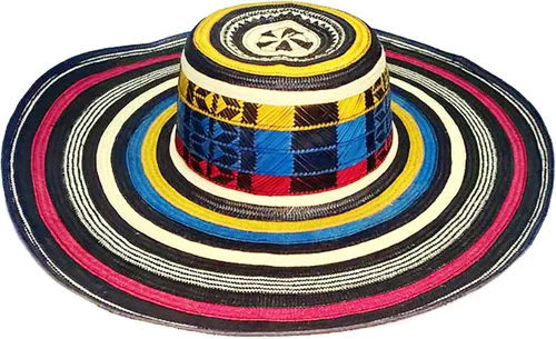 Miniatura 14 de Sombrero colombiano Sombrero Sinuano Arrow Cane Caña Flecha Vueltiao Hecho por Auténticos Indígenas Colombianos