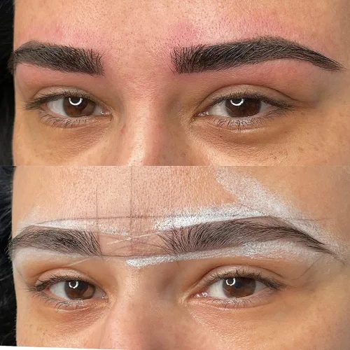 Miniatura 7 de BRAWNA [Versión mejorada] 30 metros de hilo blanco de mapeo de cejas para medición de cejas - Suministros de microblading - Kit PMU - Kit de 2-Blanco