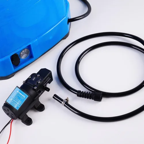 Miniatura 2 de Manguera alternativa engrosada de PVC para mochila, manguera de salida de bomba de agua de jardín, incluye tuercas de fijación y abrazaderas