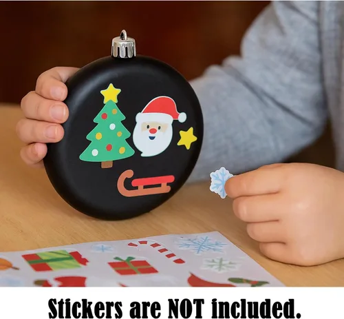Miniatura 11 de Paquete de 12 adornos de Navidad en blanco de 4 pulgadas para manualidades para personalizar, hacer tu propio adorno, calcomanías, disco plano