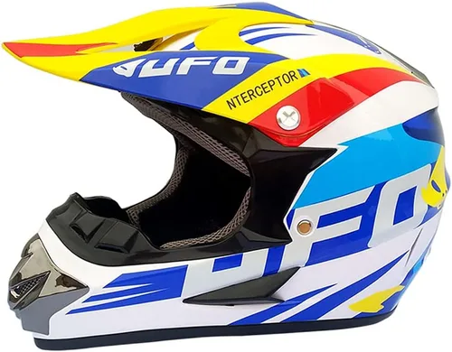 Miniatura 8 de Casco de motocross para motocross, todoterreno, jóvenes, niños, adultos, casco de motocicleta de cara completa para motocross, ATV, MX DH, 3 regalos