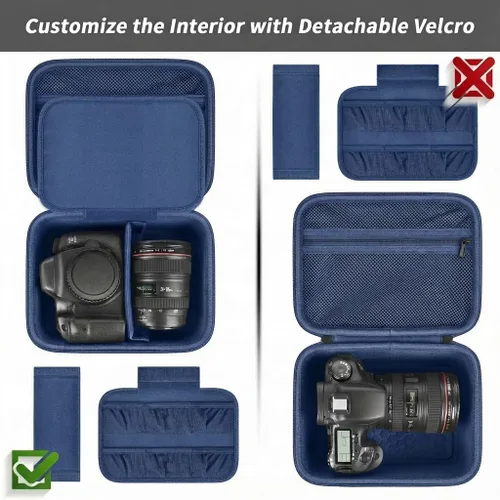 Miniatura 2 de Funda para cámara Canon Eos Rebel T7/R50/R100 Mark II/R50V/R10/R5/R6/R8 Mark IV/SL3 DSLR SLR, bolsa de transporte de cámara sin espejo para lente