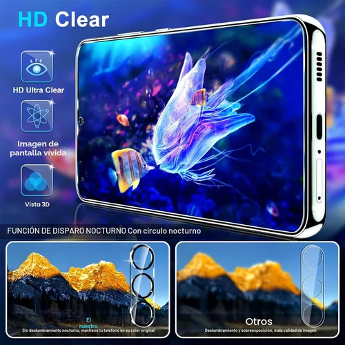 Miniatura 3 de firtstnow Paquete de 3 protectores de pantalla de vidrio para Samsung Galaxy S25 Plus [6.7 pulgadas] + Paquete de 3 protectores para lentes