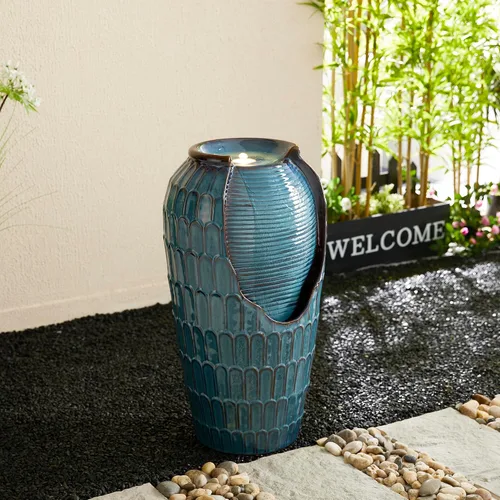 Miniatura 10 de Glitzhome - Fuente de agua con luz LED para exteriores