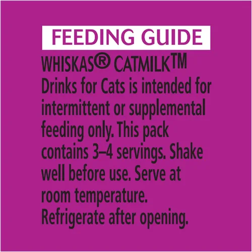 Miniatura 5 de Whiskas Bebida Catmilk Plus para gatos y gatitos, 24 unidades, 6.75 onzas