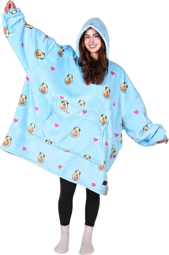 Miniatura 57 de Tirrinia Sudadera Manta de Gran Tamaño con Capucha, Mantas Sherpa Esponjosas Vestibles, Manta Sudadera Reversible y Acogedora, Regalo para Adultos #