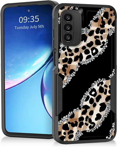 Miniatura 11 de Para Moto G Power 2022 – Funda protectora resistente de doble capa de policarbonato duro híbrido de goma suave a prueba de golpes – Ciervo