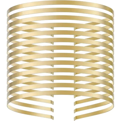 Miniatura 8 de 12 diademas de metal liso en tono plateado dorado y negro para bricolaje con base de tiara en blanco, bandas para la cabeza, 3 colores, 0.118