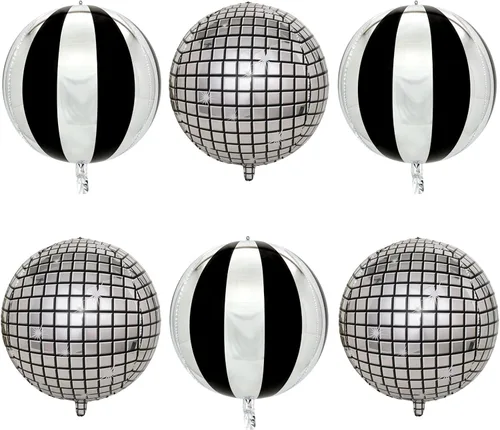 Miniatura 4 de FBQ Kit de arco de globos de discoteca 4D, globos de aluminio de disco de los años 70, 80, 90, fiesta de discoteca, aniversario, decoración