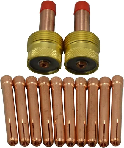 Miniatura 5 de RIVERWELD Cuerpo de pinza de lente de gas TIG de gran diámetro Jumbo 45V Series 45V116 1/16 "45V64 3/32" 995795 1/8" 45V63 5/32" Fit SR WP 17 18 26