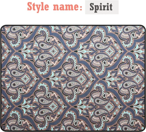 Miniatura 3 de Tapete para Silla de Oficina de Servicio Pesado para Alfombra y Piso de Madera Dura, Tapete Bohemio para Silla de Escritorio, Alfombra 36'' x 48