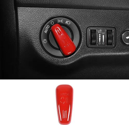 Miniatura 9 de Jimen para Dodge Challenger 2015+, para Dodge Charger 2010+, para Dodge Durango 2011+, Cubierta de botón de interruptor de faro de recorte