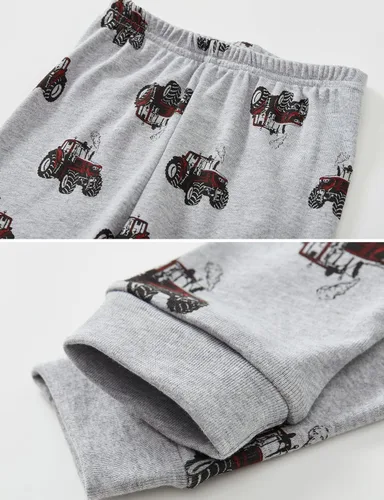 Miniatura 7 de Akyzic Pijama para niños de 100 % algodón, pijama de manga larga de 2 piezas para niños de 3 a 10 años