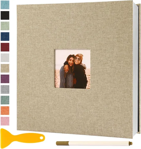 Miniatura 11 de Álbum de fotos autoadhesivo con páginas adhesivas, álbumes de fotos magnéticos para fotos de 4x6, 5x7, 8x10, libros con páginas adhesivas para bebé