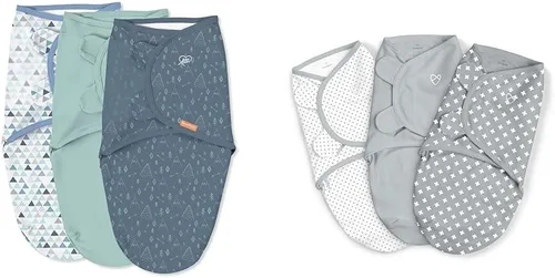 SwaddleMe Ingenuity - Manta original para envolver de 3 a 6 meses, paquete de 3 unidades (Mountaineer) y por Ingenuity Original Swaddle - Talla S/M,