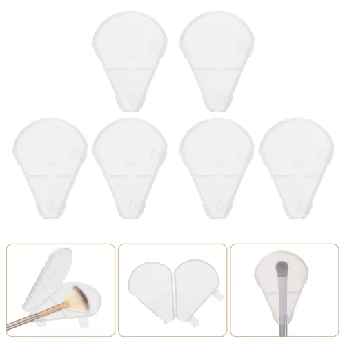 Miniatura 6 de OSALADI 10 brochas de maquillaje de PVC, protector de brochas de maquillaje, protector de brochas de cosméticos (no incluye los cepillos)