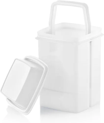 Home-X Contenedor de pepinillos con colador, contenedor de jalapeño sin BPA para almacenamiento sin desorden de alimentos condimentados, soporte