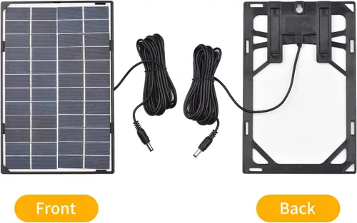 Miniatura 5 de Mini panel solar, 6W 12V panel solar para cámara de seguridad al aire libre célula solar con salida de CC de 10 pies DIY cargador de panel solar