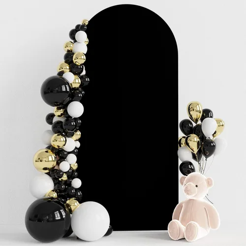 Miniatura 42 de Wokceer Funda para Arco de Boda de 6.6 Pies de Spandex Ajustada Cubiertas para Soporte de Arco de Boda Parte Superior Redonda Chiara Funda de Telón