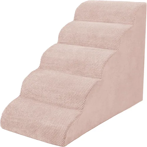 Miniatura 12 de Escaleras para perros pequeños, rampa de espuma de alta densidad para perros, escalones extra anchos antideslizantes para camas altas o sofá