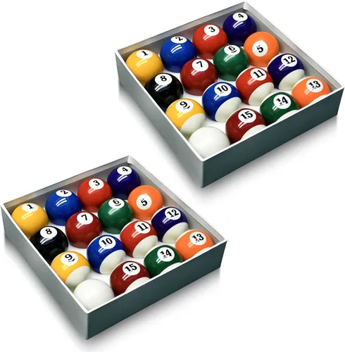 Miniatura 7 de HMQQ Juego de bolas de billar de 2-1/4 pulgadas, tamaño reglamentario, bolas de mesa de billar para repuesto (16 bolas de resina)