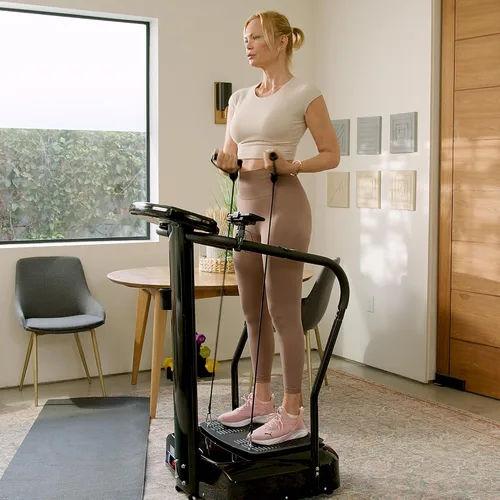 Miniatura 8 de LifePro Máquina de Ejercicio con Plataforma de Vibración Rhythm con Asas para Soporte de Equilibrio – Plataforma Vibratoria para Drenaje Linfático