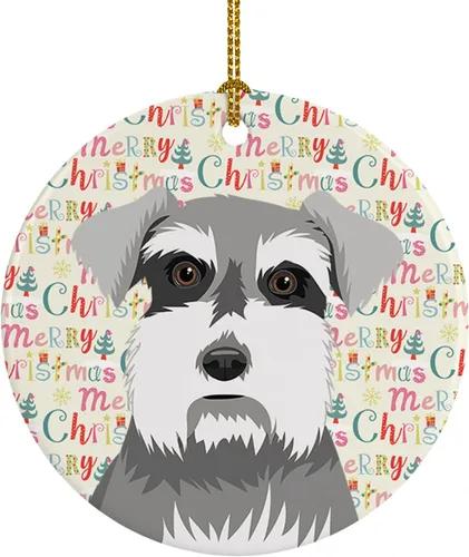 Miniatura 103 de Caroline's Treasures Bulldog Francés Azul de Navidad Adorno de Cerámica Decoraciones Colgantes para Árbol de Navidad para Hogar Navidad, Festividad