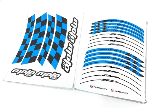 Miniatura 2 de MC MOTOPARTS Adhesivos para llanta de rueda 17 pulgadas Cinta adhesiva AA01 Compatible con GSX1300R GSXR1000 GSXR600 (Azul Aqua)