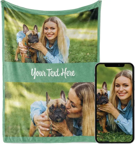 Miniatura 13 de Manta personalizada con imagen, se envía al día siguiente, impresa en Estados Unidos, manta de fotos personalizada, colores vibrantes, suave