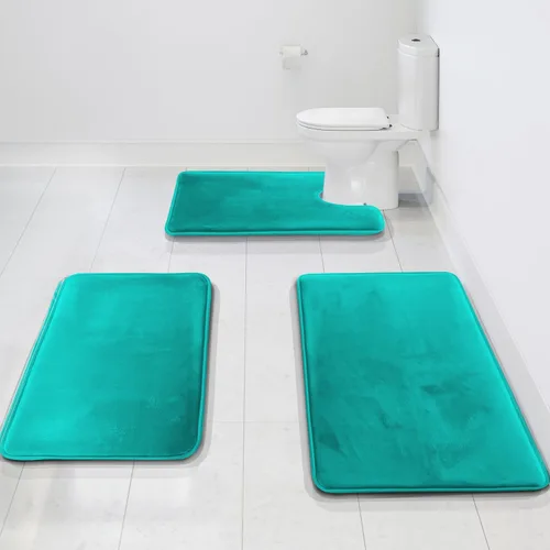 Miniatura 169 de Clara Clark tapete para baño, regadera o tina, de gomaespuma, negro, antiderrapante Azul claro