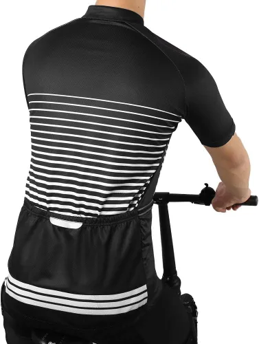 Miniatura 10 de Camisetas de ciclismo para hombre, camisetas de ciclismo de manga corta, chaqueta de bicicleta con cremallera completa