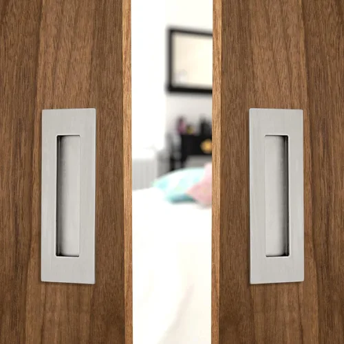 Miniatura 4 de Malimali Tiradores Empotrados con Tirador al Ras de 6 Pulgadas para Puerta de Bolsillo de Granero, Manija de Puerta Corrediza de Armario, Herrajes